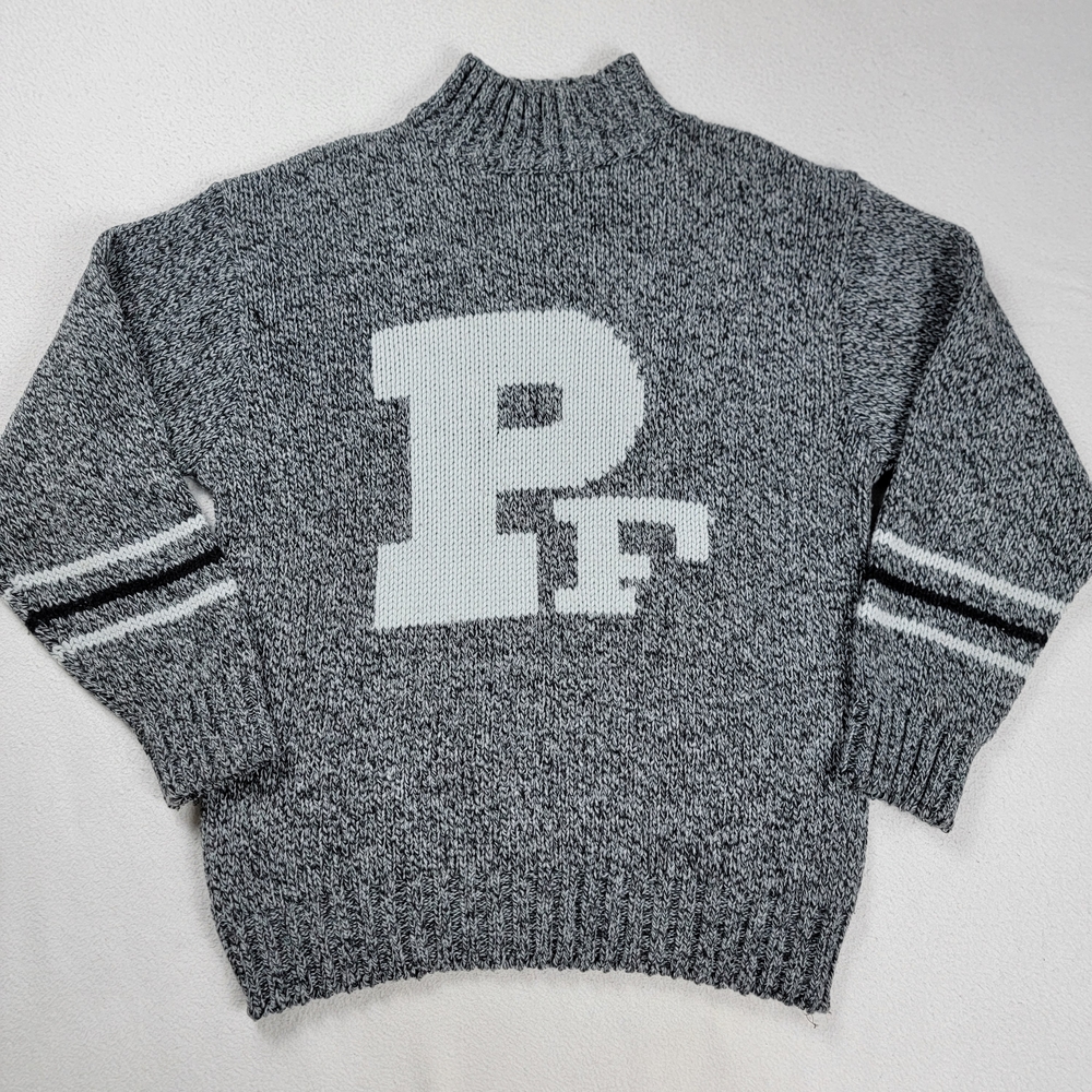 Vintage Y2K Phat Farm Sweater Mens Size Large Gray Wool Blend Pullover Mock Neck